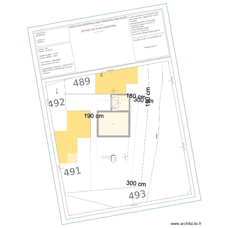 mane er groez debut. Plan de 0 pièce et 0 m2