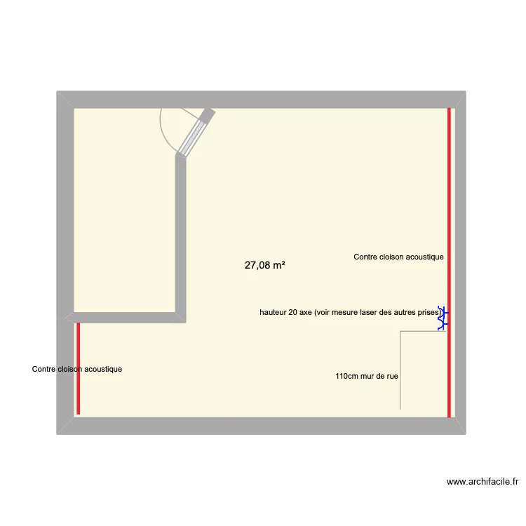 sterckx 1er (cloison + prise). Plan de sterckx 1er (cloison + prise). Plan de