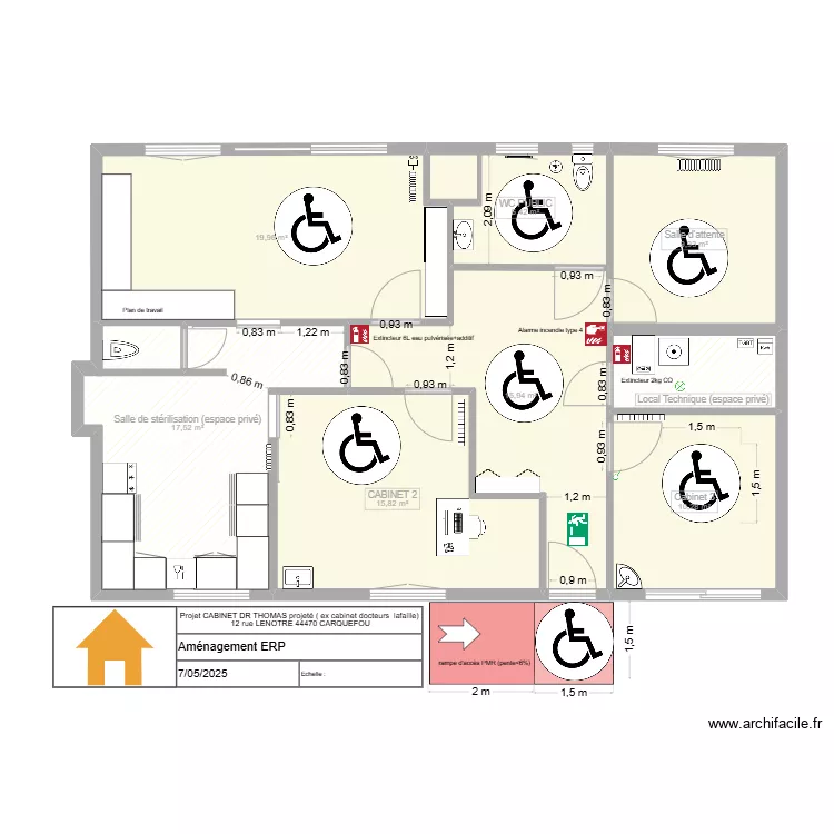 CABINET DR THOMAS  ERP plan &agrave; valider. Plan de 