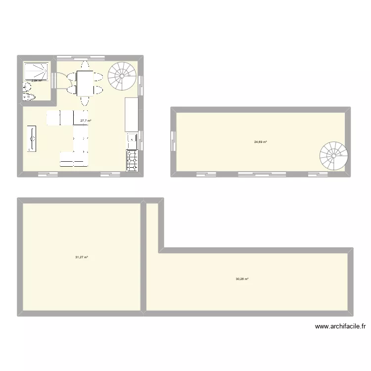 AAAAA. Plan de 5  et 117 m²