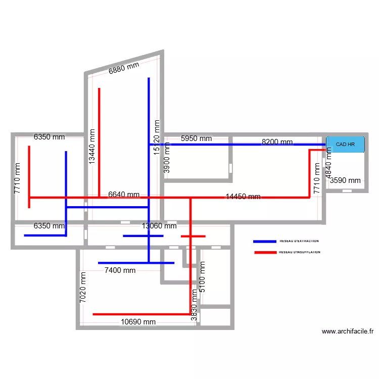 Ecole BESSAT solution n&deg;2. Plan de 