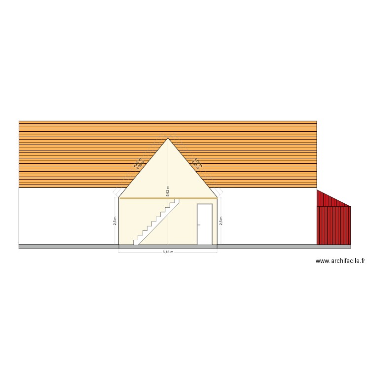 Coupe transversale. Plan de 0 pièce et 0 m2