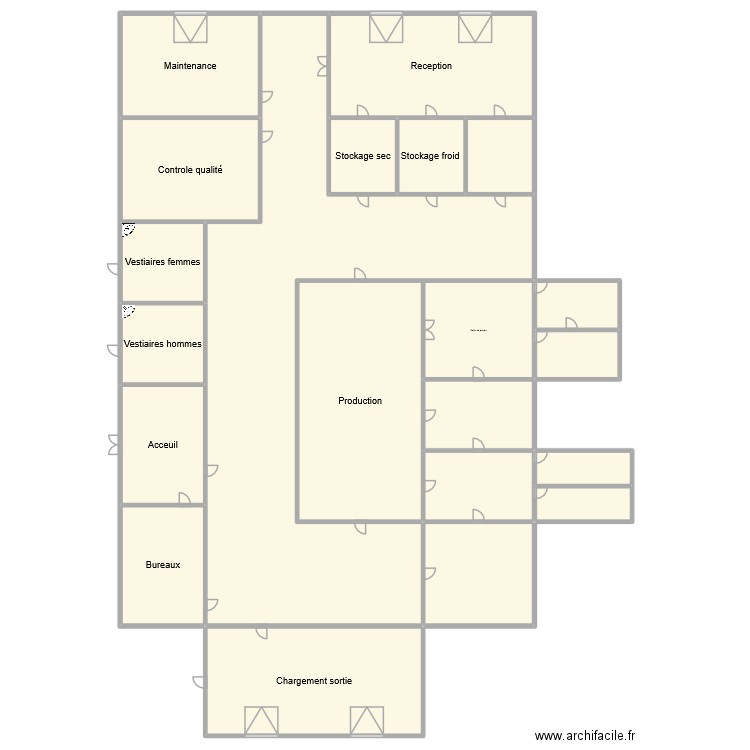 plan entreprise nao. Plan de 21 pièces et 1486 m2