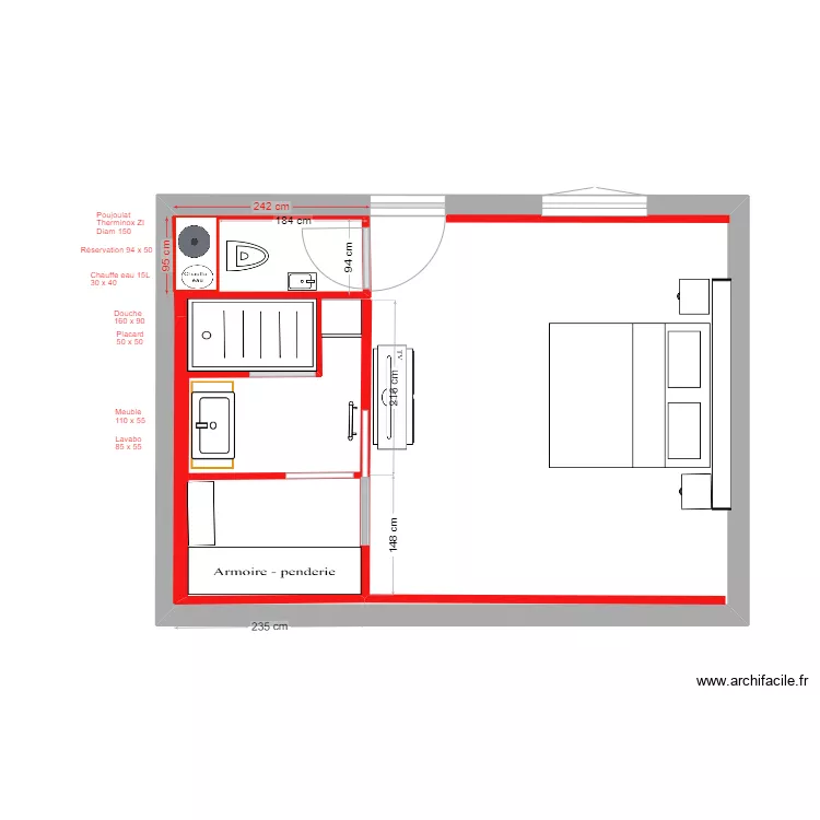 2024-06-22-SdB Dressing Ch Parentale. Plan de 2024-06-22-SdB Dressing Ch Parentale. Plan de