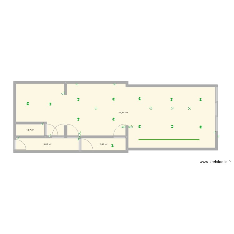 plan élec maison. Plan de 4 pièces et 58 m2