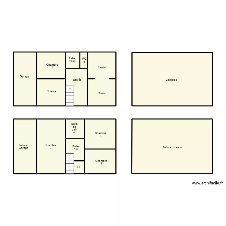FOUESNANT LEROUX. Plan de 