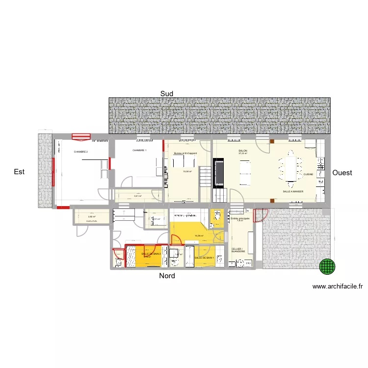 Les Hogues - Plan I2. Plan de 17 et 104 m² Les Hogues - Plan I2. Plan de 17 et 104 m²