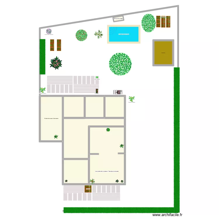jardin pour catherine. Plan de 8 et 183 m² jardin pour catherine. Plan de 8 et 183 m²