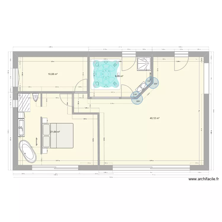 plan sans meuble rdc maison Sillans salon ch1+ch2 indice c +spa. Plan de 4 Pièces et 82 m² plan sans meuble rdc maison Sillans salon ch1+ch2 indice c +spa. Plan de 4 Pièces et 82 m²