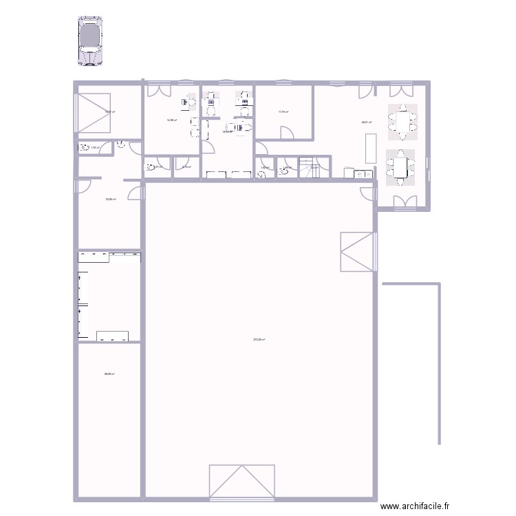 Plan La ferte mace. Plan de 14 pièces et 472 m2