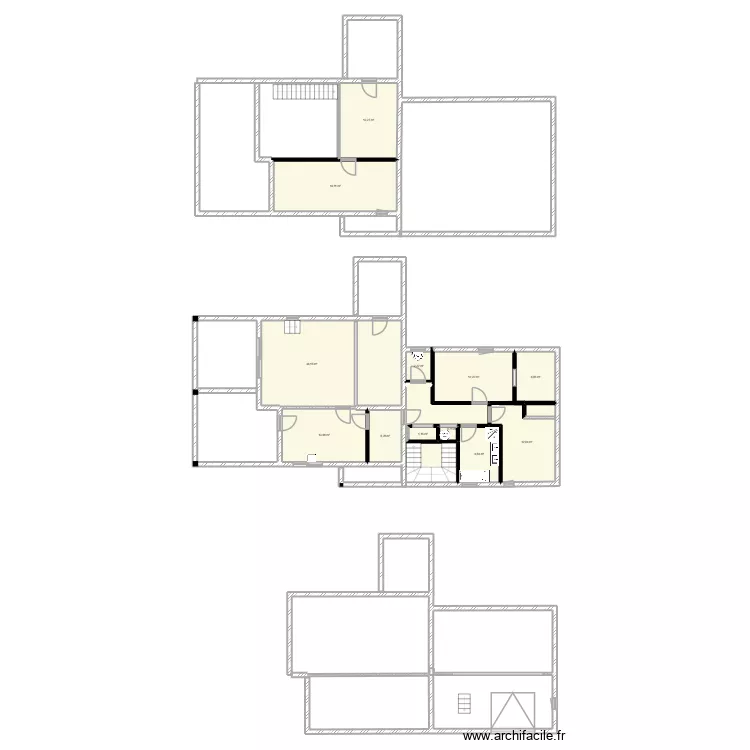 projet 2. Plan de 14  et 171 m²