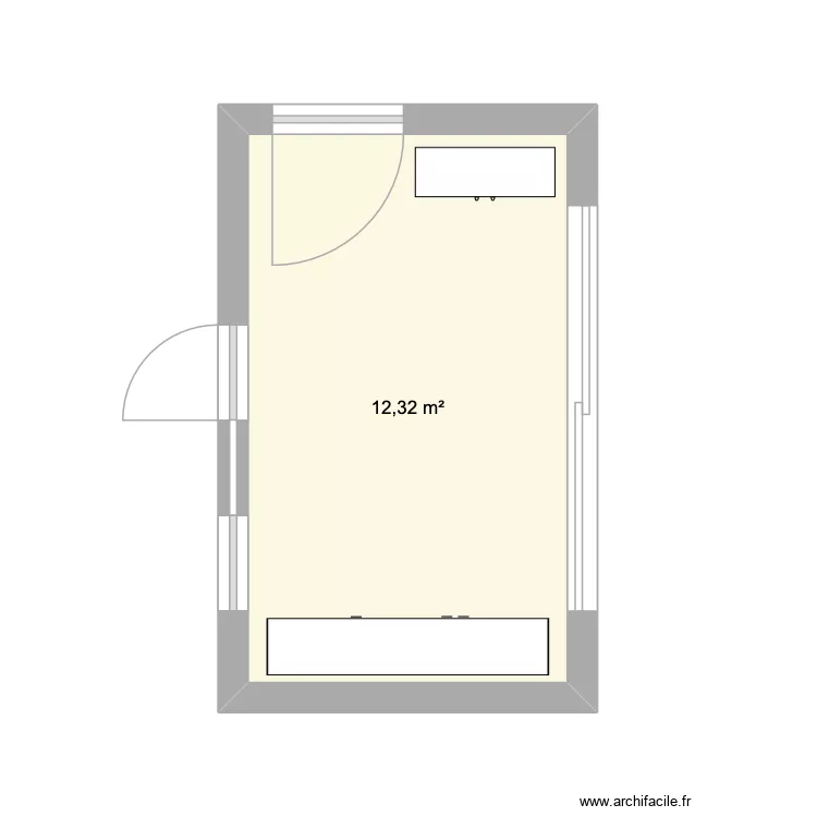Bureau garage. Plan de 1 et 12 m² Bureau garage. Plan de 1 et 12 m²