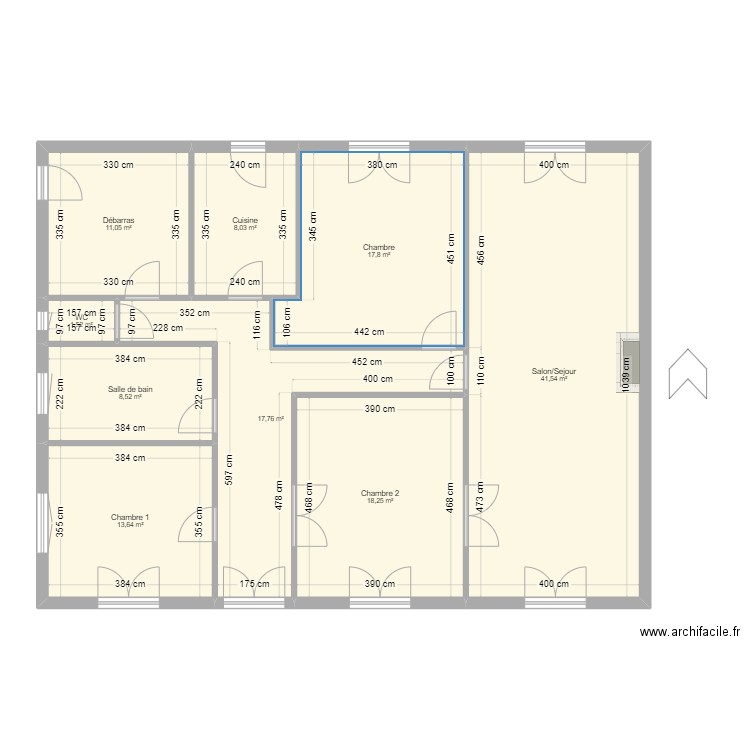 Maison etat actuel. Plan de 0 pièce et 0 m2