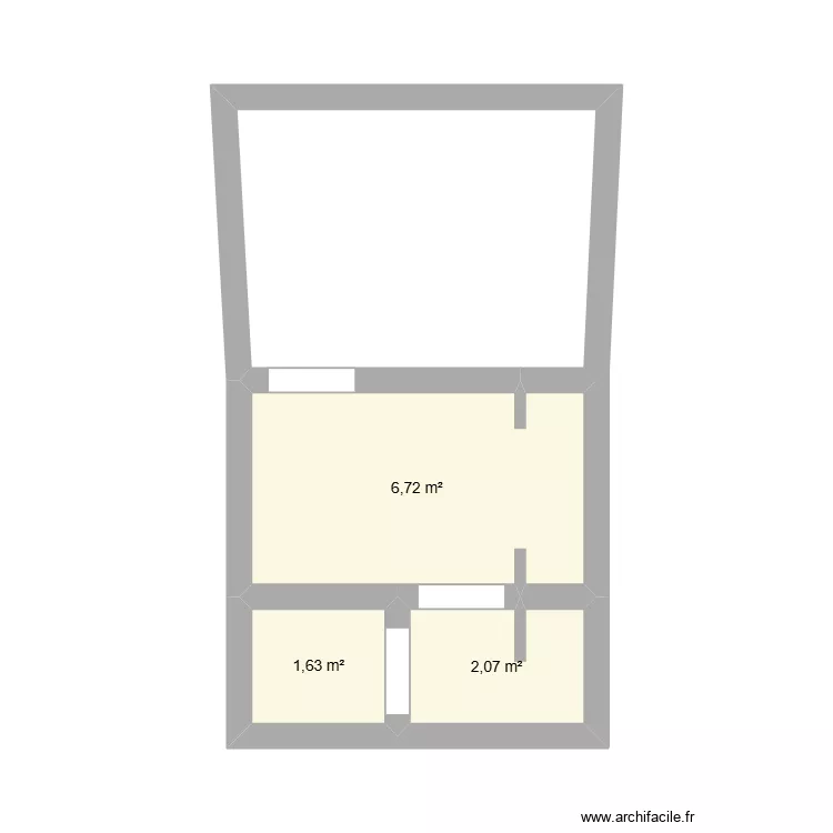 reine 2. Plan de 3  et 10 m²