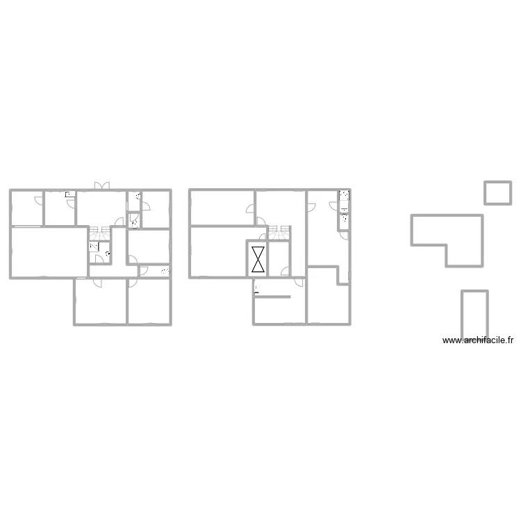 Chambres TATTES. Plan de 