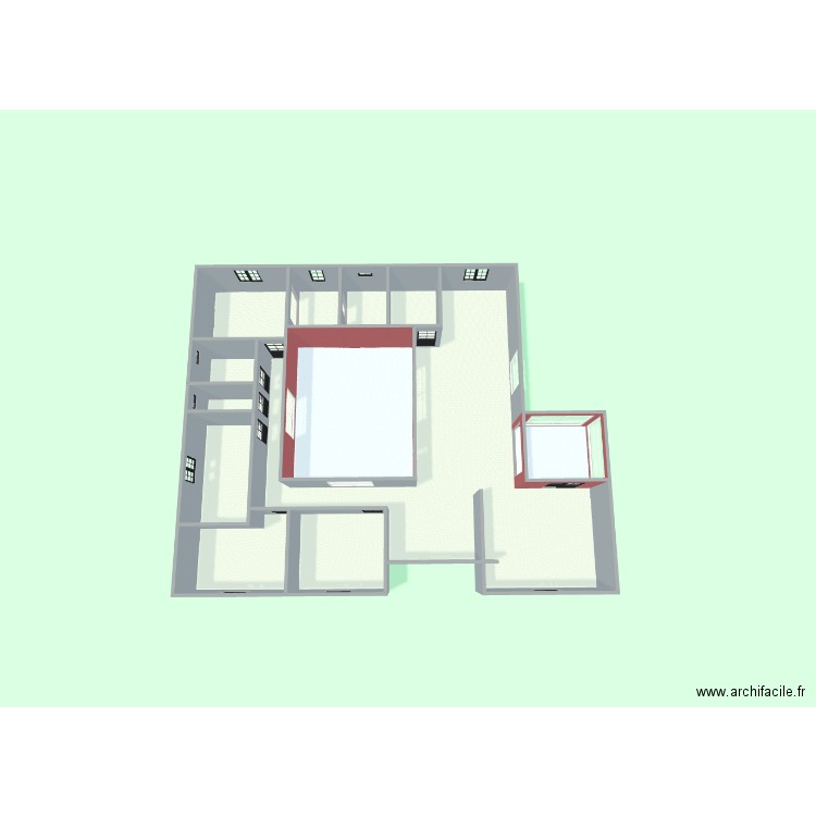 Guijo. Plan de 12 pièces et 175 m2