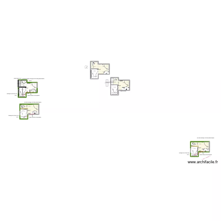 SDB MAISON V2. Plan de 5  et 24 m²