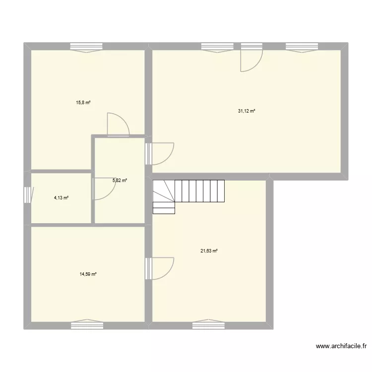 R+1 EI. Plan de 6 et 93 m² R+1 EI. Plan de 6 et 93 m²