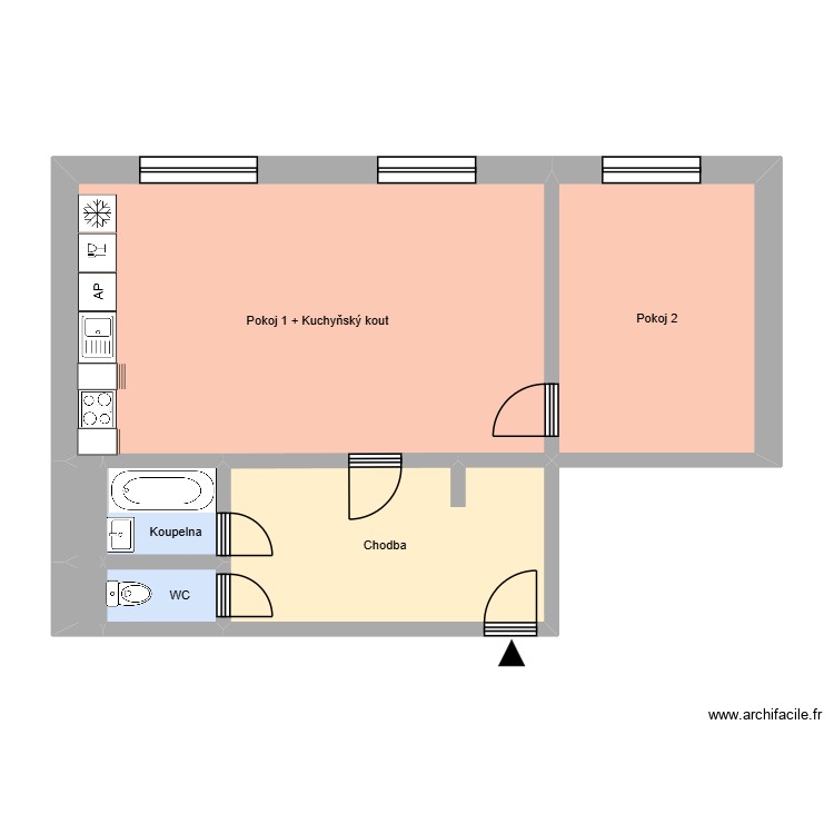 Al&scaron;ova 574, byt 16. Plan de 0 pièce et 0 m2