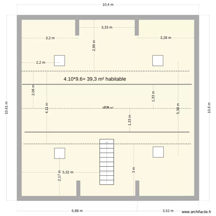 N&deg; 21 Tulipe Origine V2. Plan de 14  et 274 m²