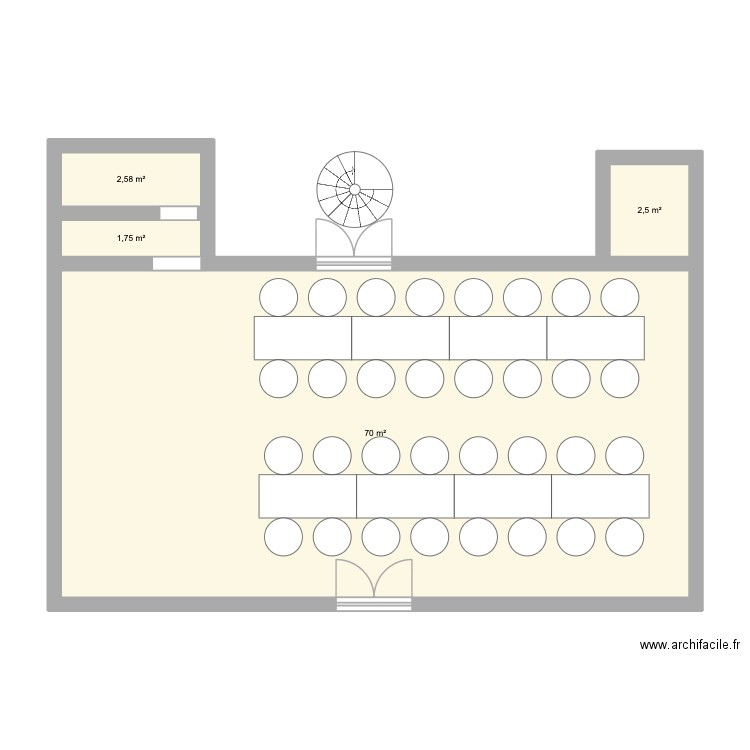 gitre monjoit. Plan de 4 pièces et 77 m2