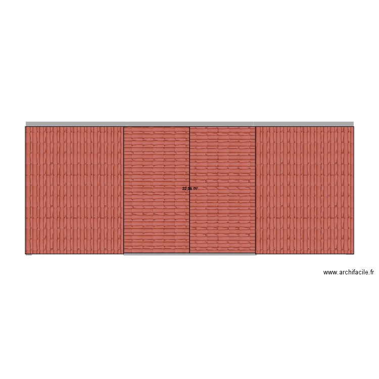 garage. Plan de 1 pièce et 23 m2