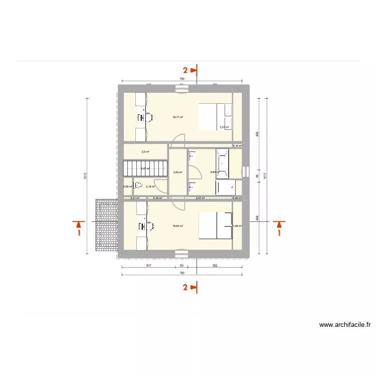 Bayonne R+2.5. Plan de 