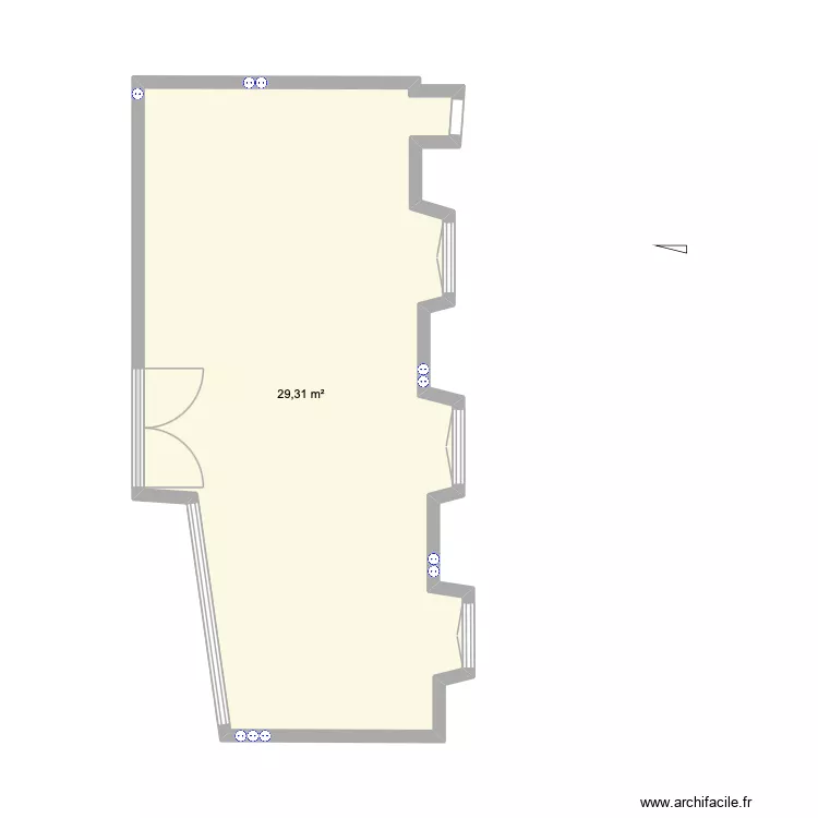 Salle syst&egrave;me &eacute;tage 3. Plan de 1 pièce et 29 m²