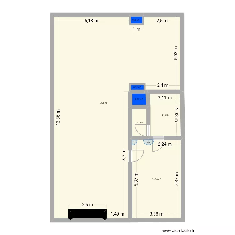 Plan chantier KHERN. Plan de 8  et 115 m²