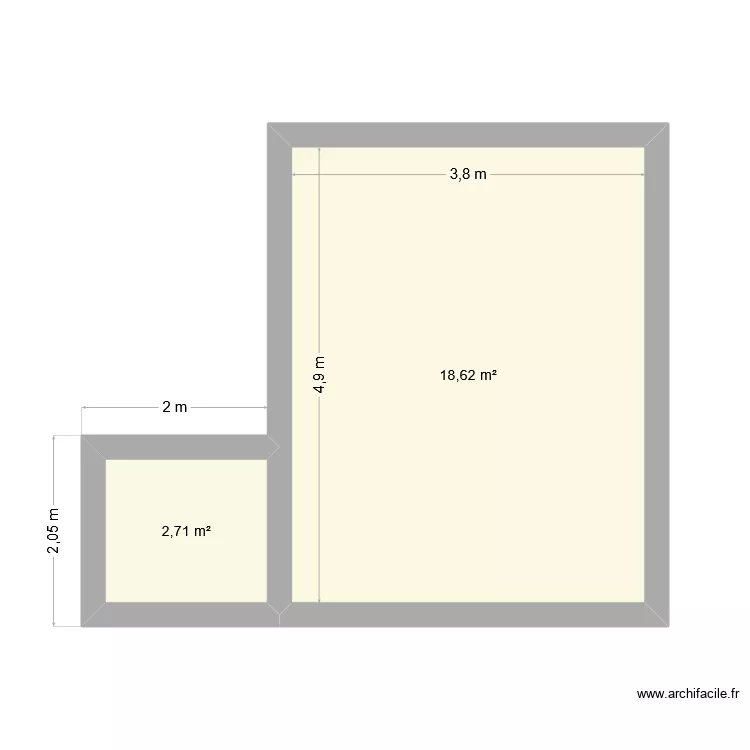 Plan masse. Plan de 2 et 21 m² Plan masse. Plan de 2 et 21 m²