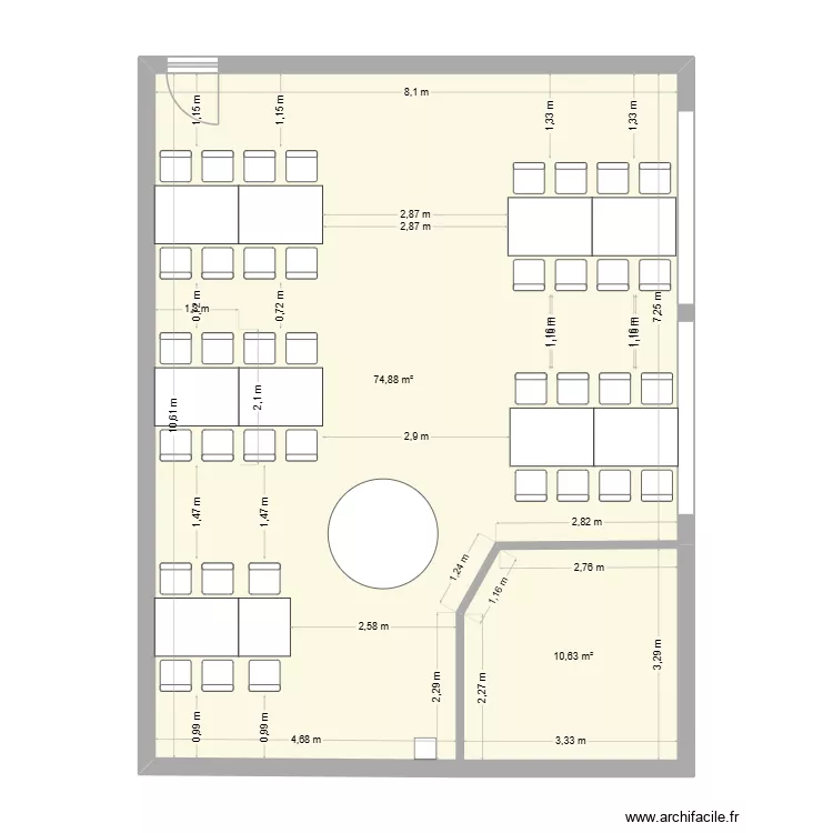 Patio. Plan de 2 Pièces et 86 m² Patio. Plan de 2 Pièces et 86 m²