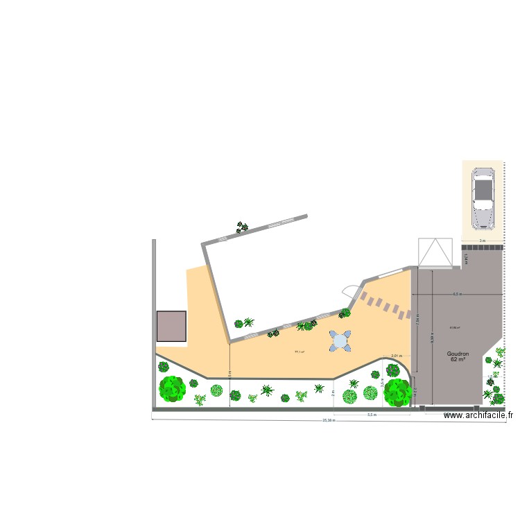 Goudronnage. Plan de 0 pièce et 0 m2