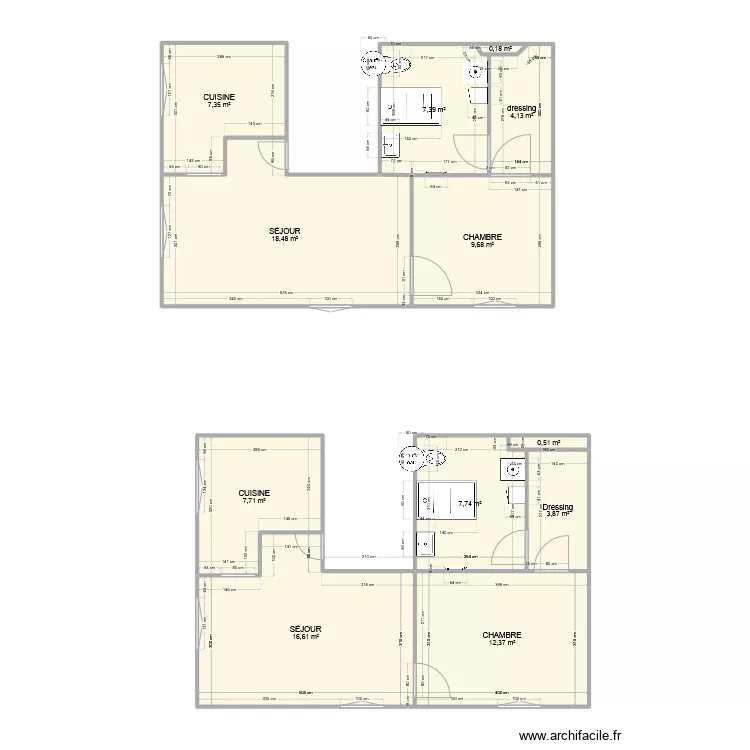 APPARTEMENT B&Eacute;ZIERS 2. Plan de 