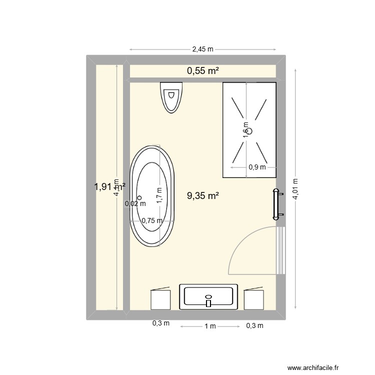 sdb  Rixheim Deco Sial. Plan de 0 pièce et 0 m2