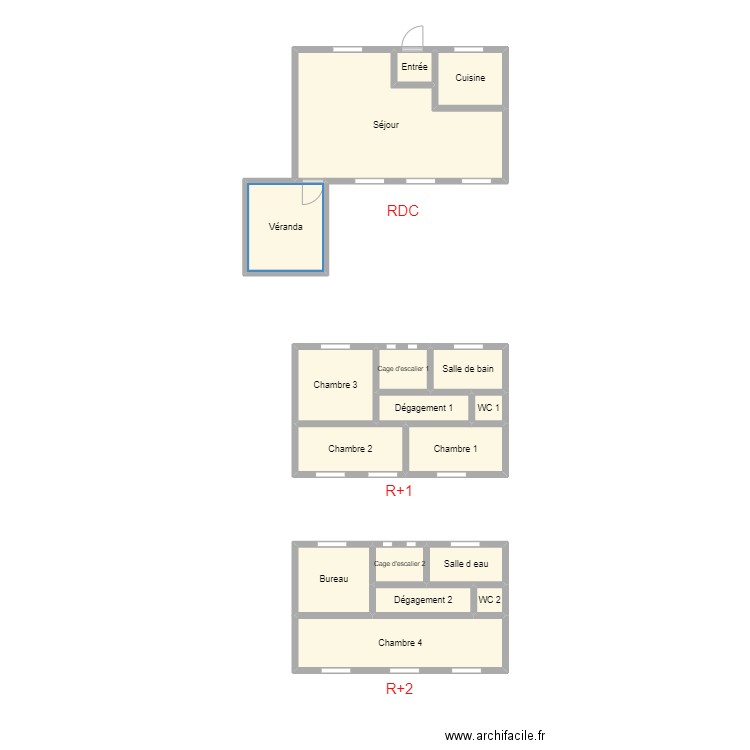 PLAN 2405 GORGUES LIV 41 RDC. Plan de 17 pièces et 32 m2