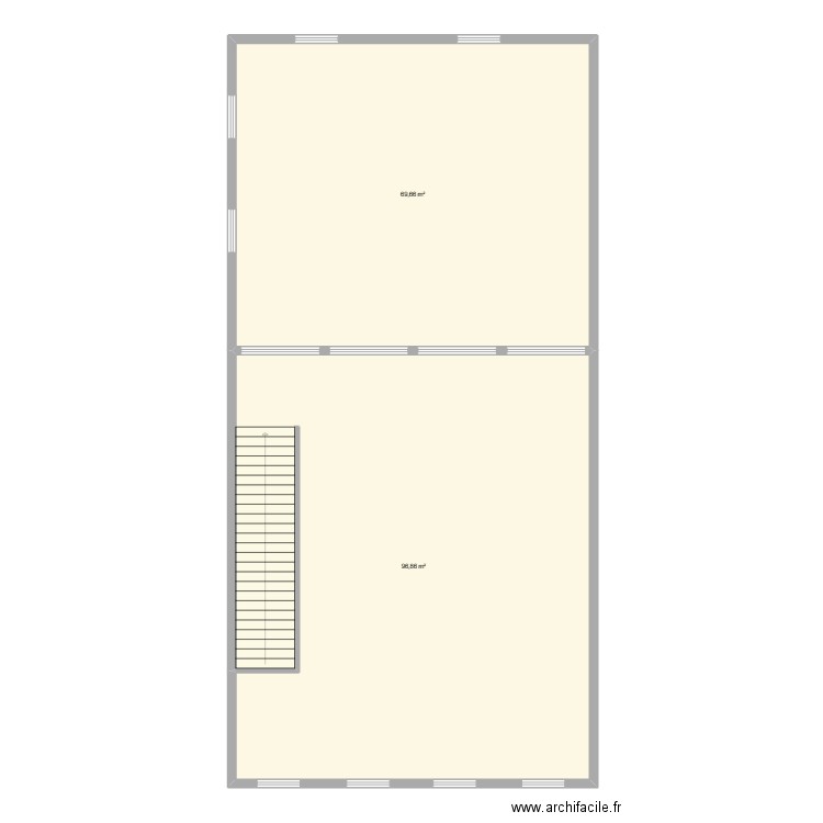mezzanine serris 2. Plan de 2 pièces et 167 m2