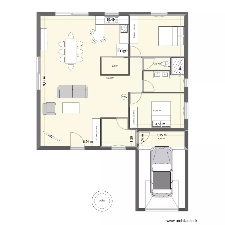 maison Corinne 2. Plan de 5 pièces et 113 m²