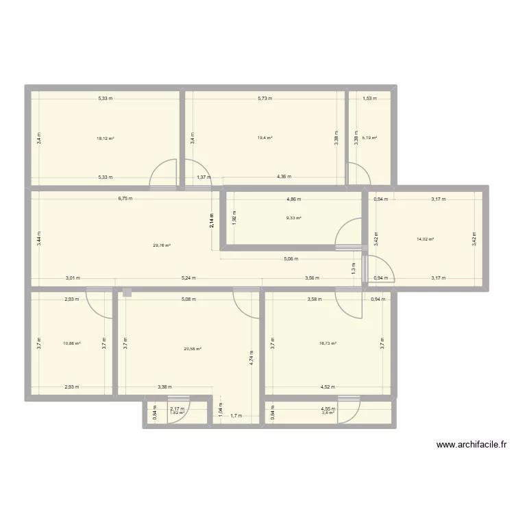 Appartement Maroc - 1er &eacute;tage. Plan de 11  et 150 m²