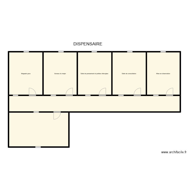 circuit lumiere DISPENSAIRE Manoukpon. Plan de 7 pièces et 160 m2