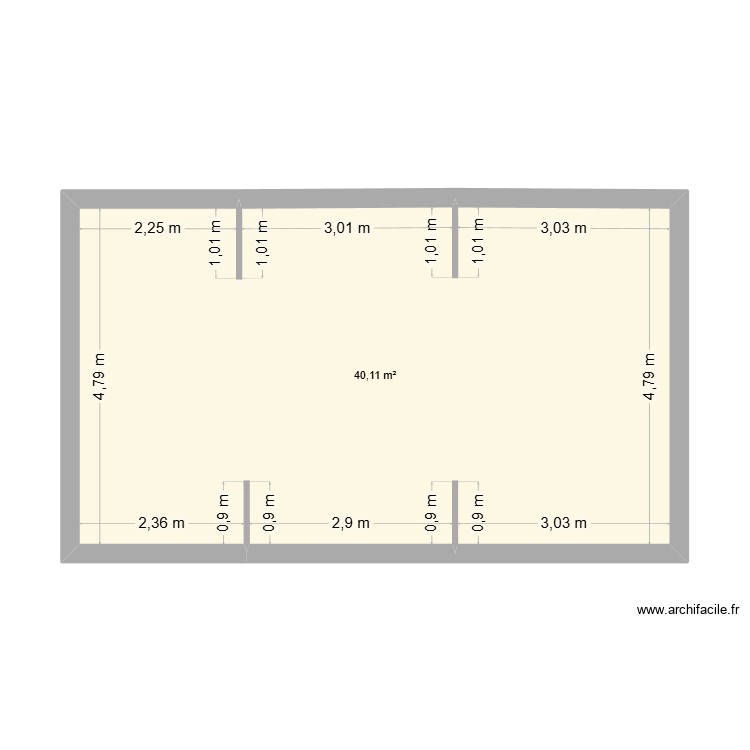 Grand gite combles nu. Plan de 0 pièce et 0 m2 Grand gite combles nu. Plan de 0 pièce et 0 m2