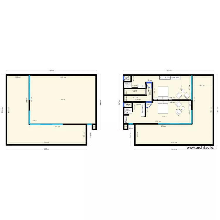 02 MAISONS MODERNES. Plan de 22  et 672 m²