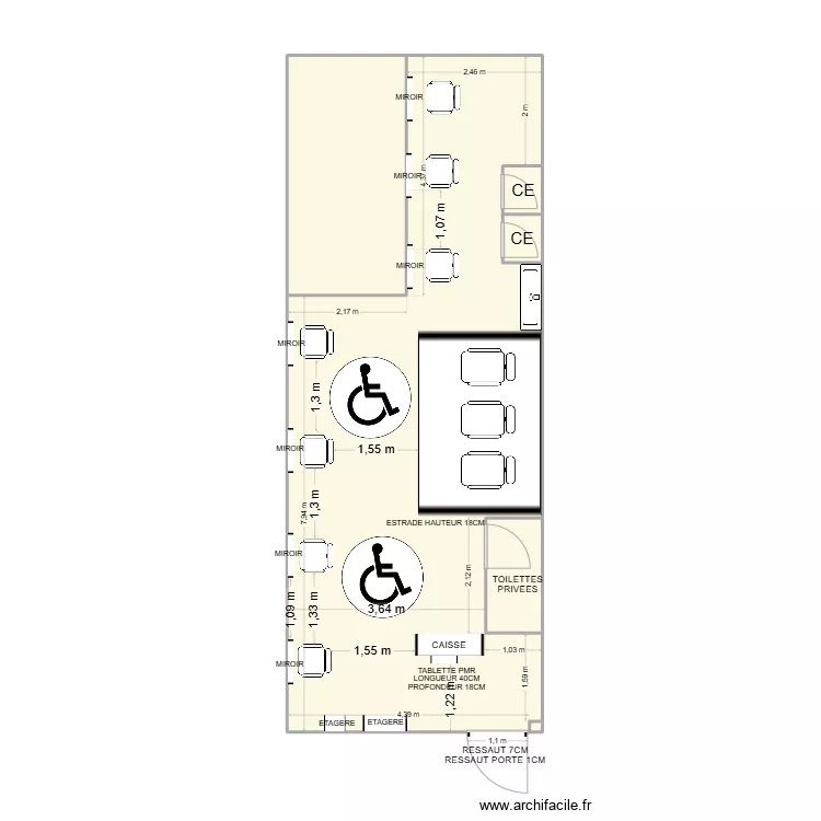 FL COIFFURE. Plan de 