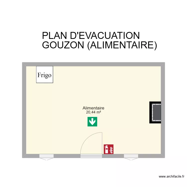 23 GOUZON. Plan de 
