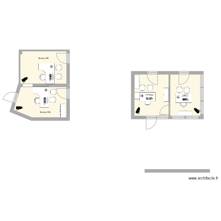 carrasso. Plan de 4 pièces et 44 m2