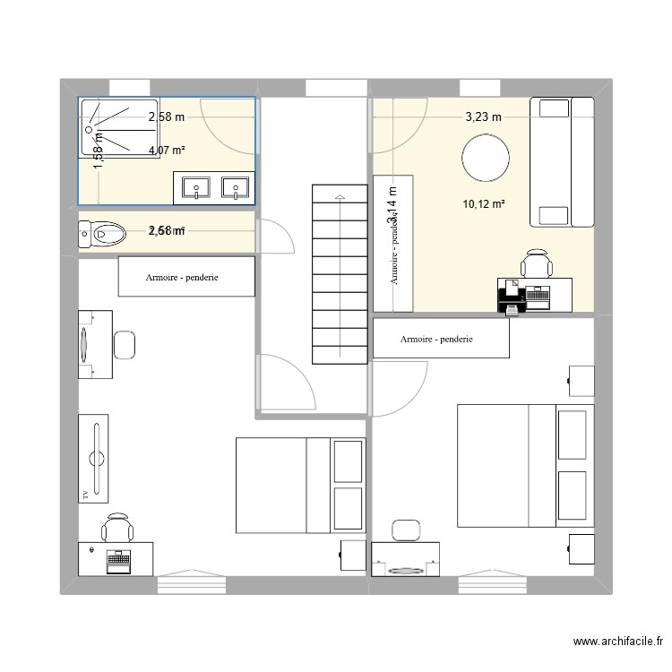 Maison saint jean de moirans. Plan de 3 pièces et 16 m2