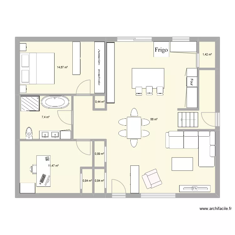 maison 3. Plan de 