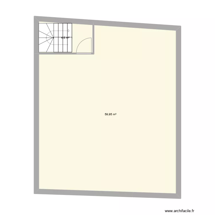 Bureau cin&eacute;ma &eacute;tage 4. Plan de 2  et 65 m²