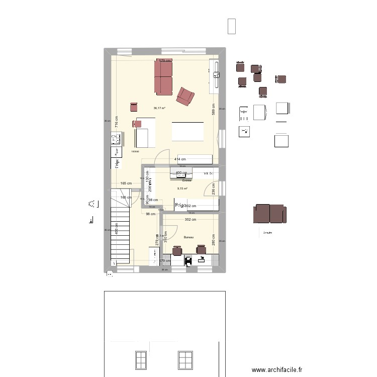 Peut être ?. Plan de 19 pièces et 166 m2