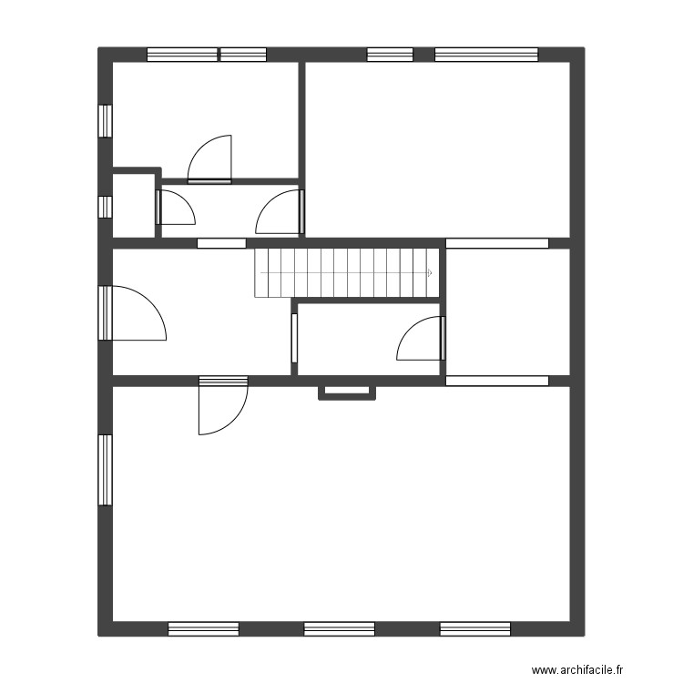 Mésanges Oncle Jean Existant. Plan de 9 pièces et 83 m2