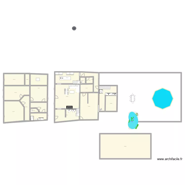 Maison de l'&eacute;glise. Plan de 19  et 386 m²